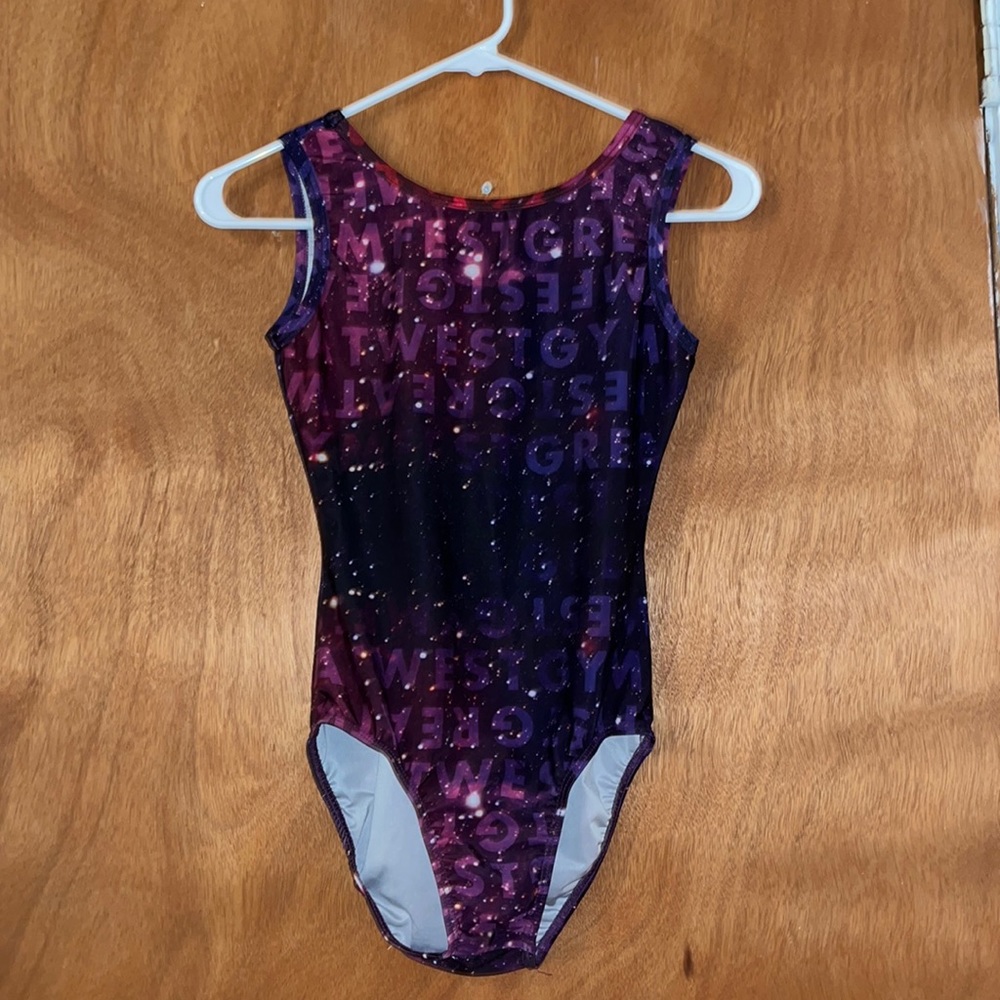 Purple galaxy gymnastics Leo